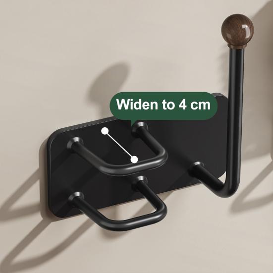 Držák na gumičky do vlasů, hřebenový držák, litinový, nerezavějící, vodotěsný, vertikální design, stojan pro uložení hřebenů a gumiček do vlasů, vlasové doplňky