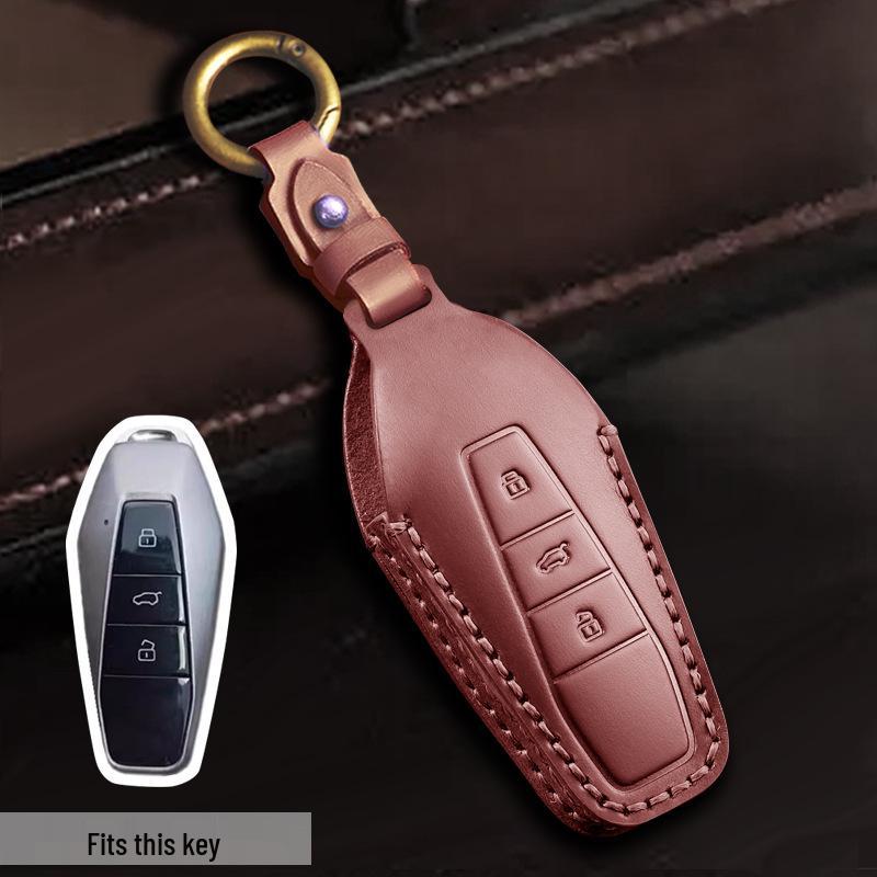 

Chery iCAR03 Key Cover 2024 - New Energy Modified Cowhide Jetour Accessory коричневый