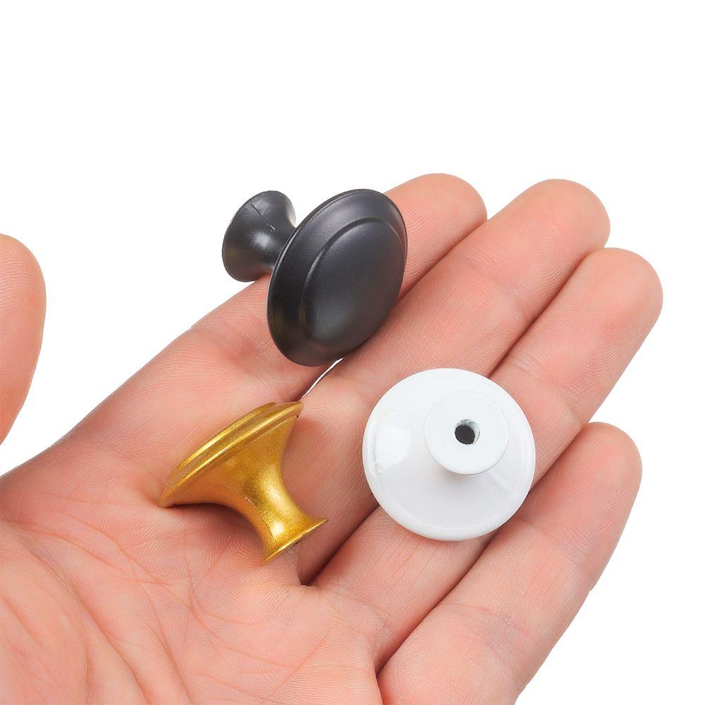 2Pcs 23/27/30mm Round Single-hole Drawer Knob Kitchen Bedroom Cabinet Wardrobe Dresser Pull Metal Handle With Screw Hardware