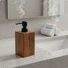 Bomba de Jabón de Madera de Nogal Botella de Diseño Rústico Dispensador de Loción de Grano Multimadera para Hotel,