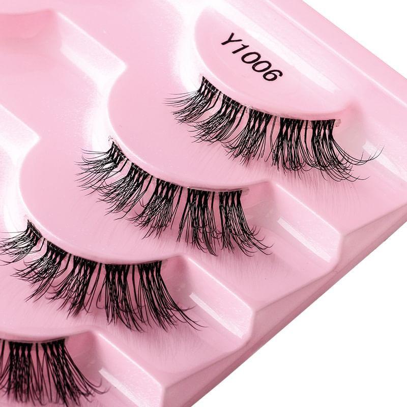 Lashie - Set of 10 Pairs: Volume Criscross Half False Eyelashes
