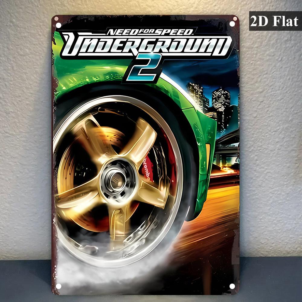 

HD Tin Sign Need for Speed Underground Wall Decor Retro Racing Game Metal Poster for Gamer Room Man Cave Garage 20x30cm（7.8x11.8inch）