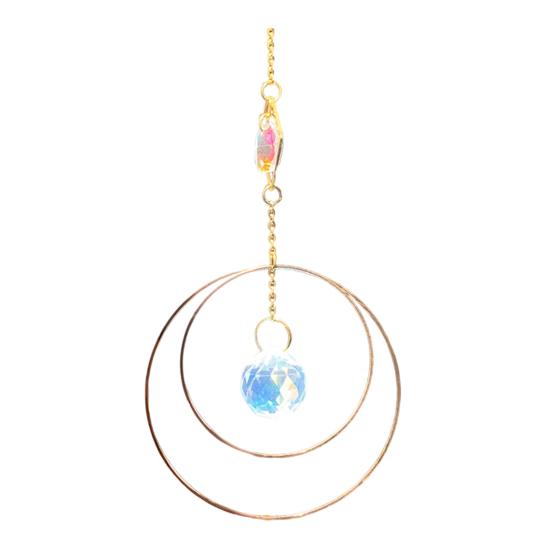 Pegador de Sol de Cristais Coloridos, Pegador de Sol Pendurado com Corrente, Ornamento de Sino de Vento com Bolas de Cristal para Janela Casa Jardim Dia de Natal Festa Casamento