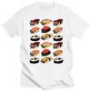 Sushi Pug Funny T-shirt Men and Women Funny Top Interesting Casual Loose Summer Cotton T-shirt Short Sleeve Graphic T Shirts