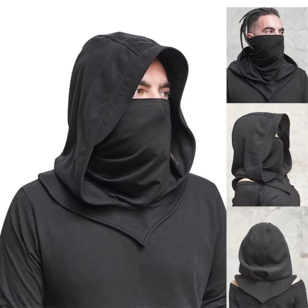 Black Medieval Mask Hat Unisex Assassin Cosplay Costume Accessories Halloween Costumes
