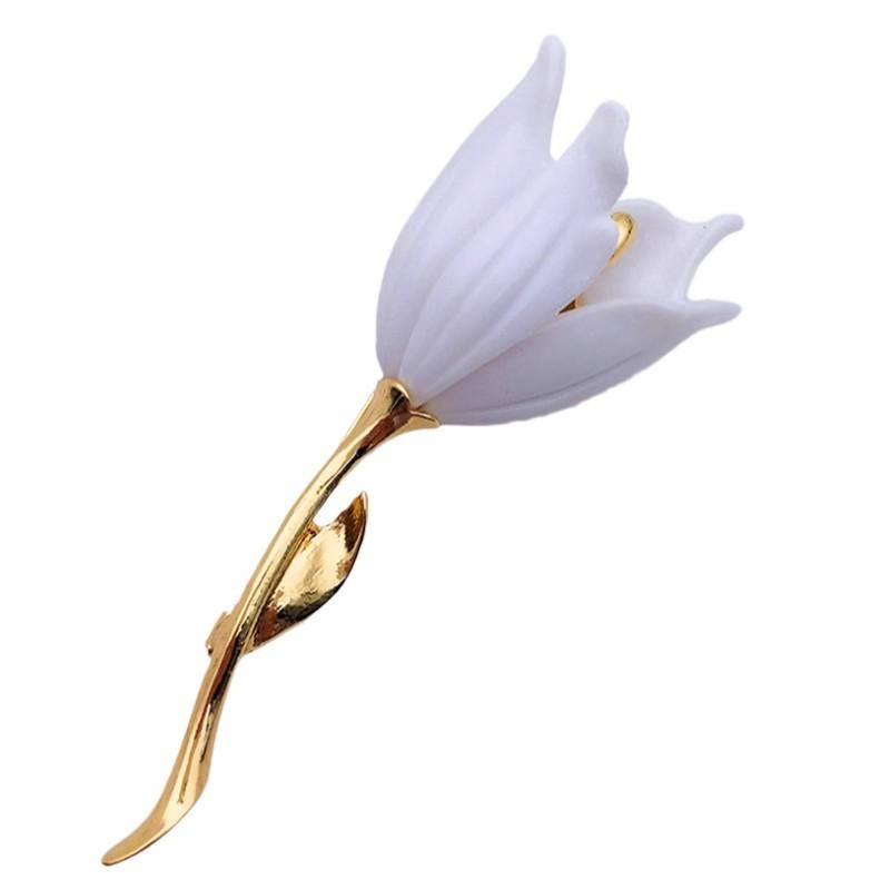 Broșă Magnolia Broșă rafinată și elegantă pentru femei de ultimă generație Design Pin Sense Nișă Accesorii pentru costum