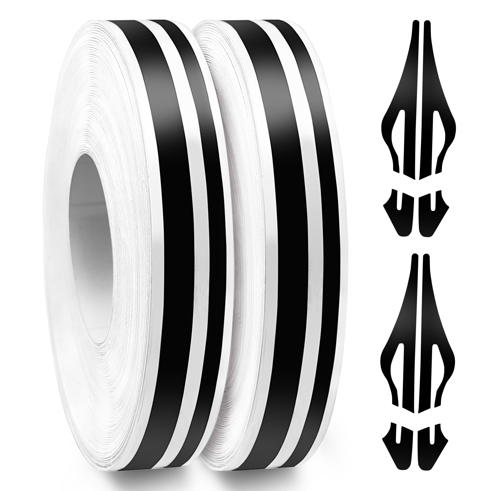 Spurtar Sticker, Car Sticker, Black Pinstripe Sticker, Applicable to Motorcycles, 9.8m чёрный