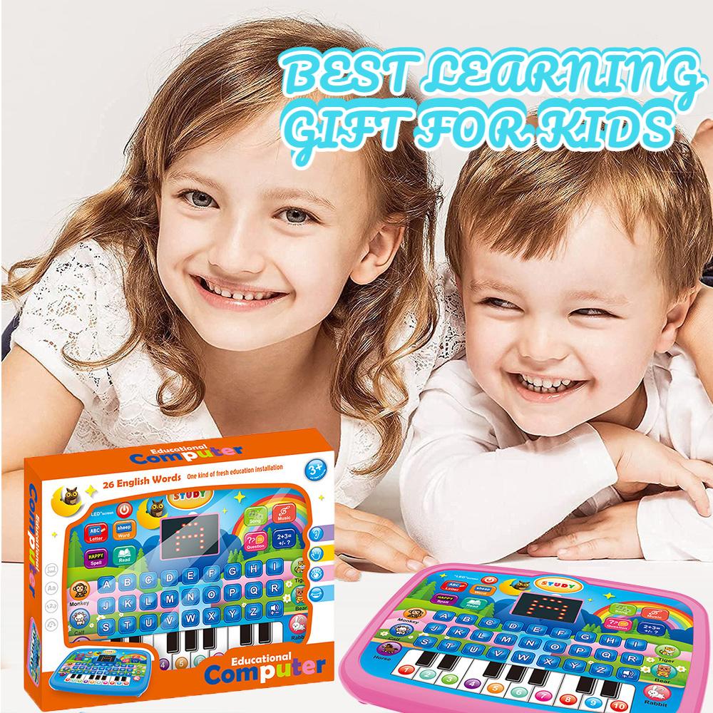 Kids’ Education Tablet Toy Age 3+ Literacy Math Music Learning Doubles as Electronic Keyboard Birthday Christmas Gift