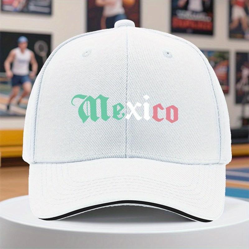 Mexico Gothic Print Baseball Cap Unisex Adjustable Polyester Casual Outdoors Baseball Hat