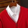 Classic V-neck Cardigan Men's Sweater Loose Trend All-match Sweater Jacket Top Cardigan