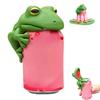Frog Can Lid Lily Pad Cup Holder Set Reusable Soda Can Cover Secure Can Lids with Cup Holder Whimsical Drink Accessories