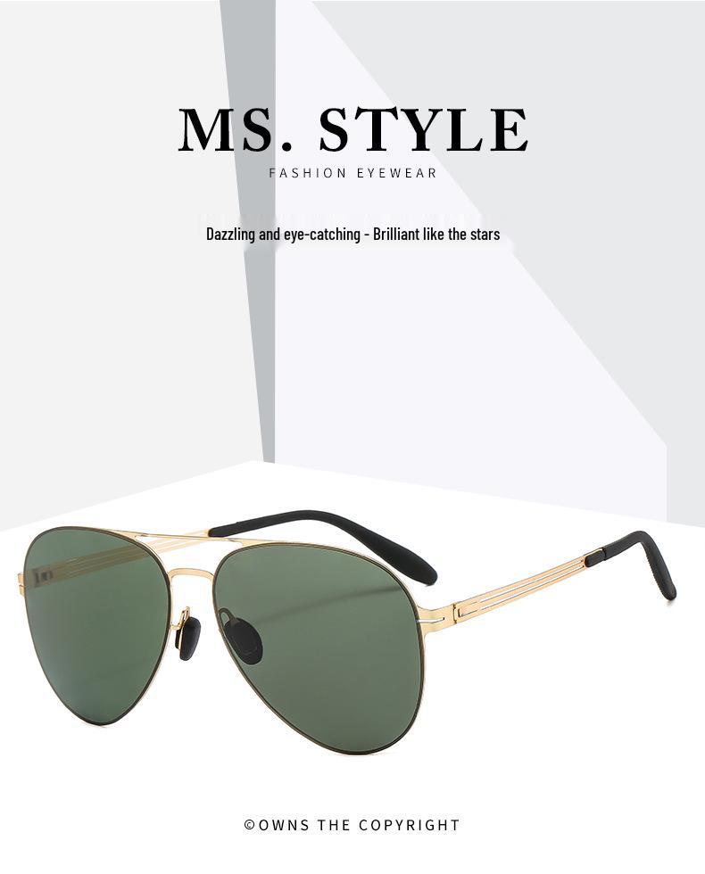 2023 Pilot Style Nylon Polarized Sunglasses (Model 7101) - Screwless, Weldless Design
