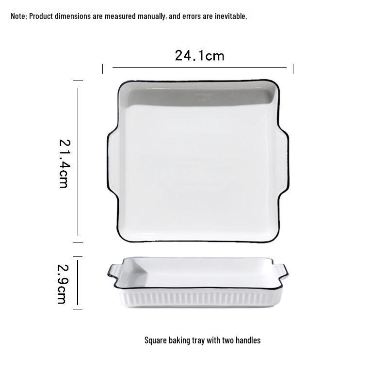 Nordic Style Oven-Safe Ceramic Air Fryer Bowl: Simple Tableware for Baking & Serving