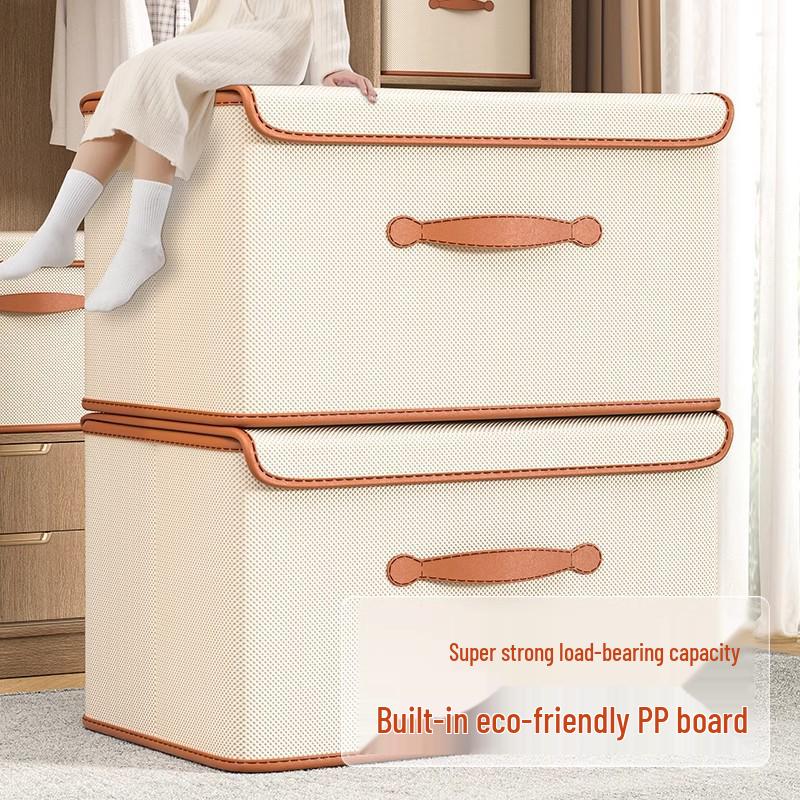 Cutie de Depozitare Pliabilă pentru Garderobă de Mare Capacitate cu Capac pentru Haine și Articole de Îmbrăcăminte pentru Dormitor
