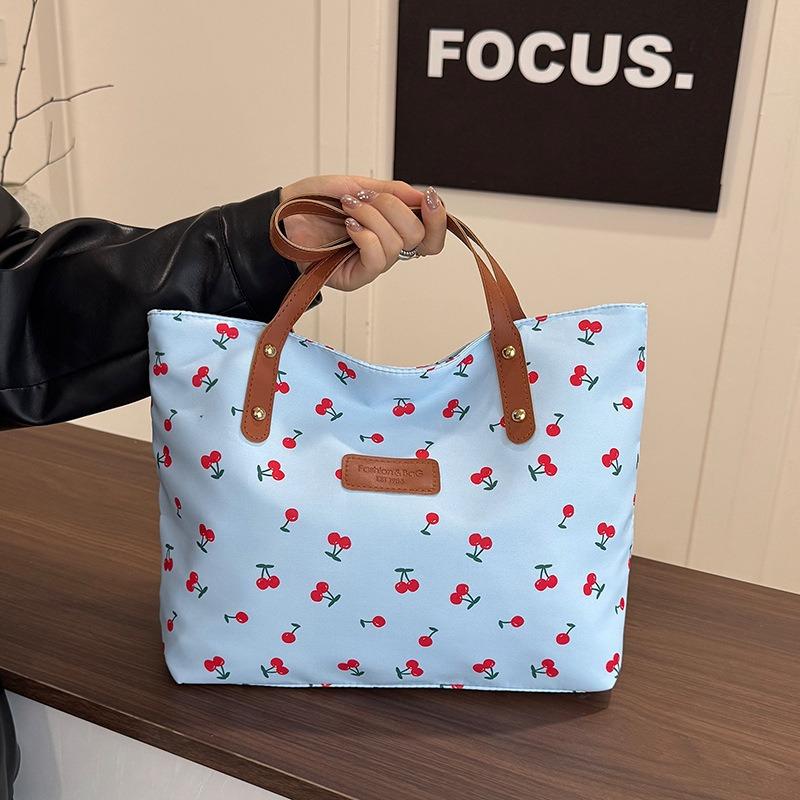 Shoulder bag large capacity daily commute tote bag trendy ins versatile printed shoulder women's bag large capacity