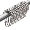 12 Pcs/pack Rustproof Bath Curtain Rollerball Shower Curtain Rings Hooks 5 Roller Polished Satin Nickel Ball Curtain Accessories