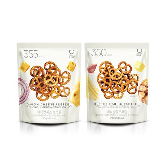 Выберите 1 из 2 претцелей Delight Project, корейские закуски Onion Cheese Pretzel