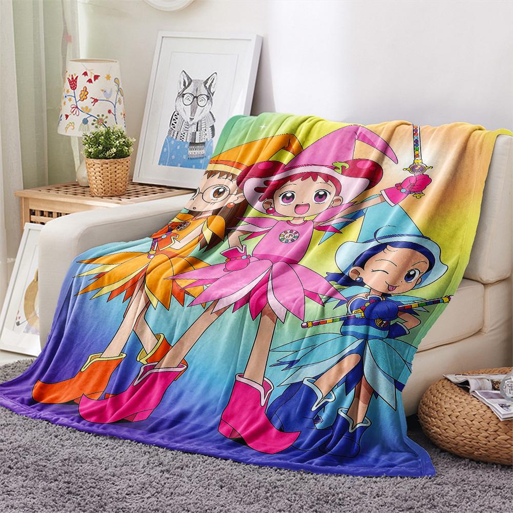 Ojamajo Doremi Flannel Blanket, High Quality Comfortable for All Seasons, Home Decor, Warmth and Comfort
