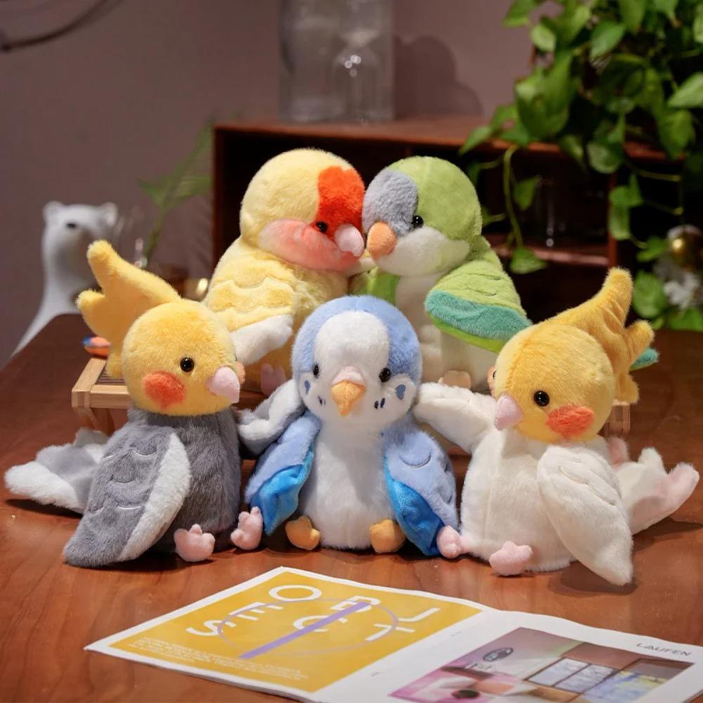 Weiche Vogel-Handpuppe Wellensittich Nymphensittich Spielzeug Requisiten 20cm Mönchssittich Flauschige Papageienpuppe Kinder