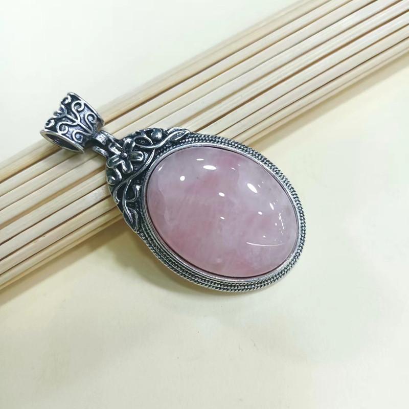 Geometric Gemstone Necklace Pendant With Embedded Semi Precious Stones For Fashion Jewelry Enthusiasts
