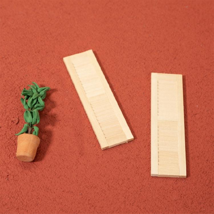 Doll House Window Blinds 1/12 Wood Miniature Furniture Shutters Window for Doll House Kitchen Scene Display Accessories