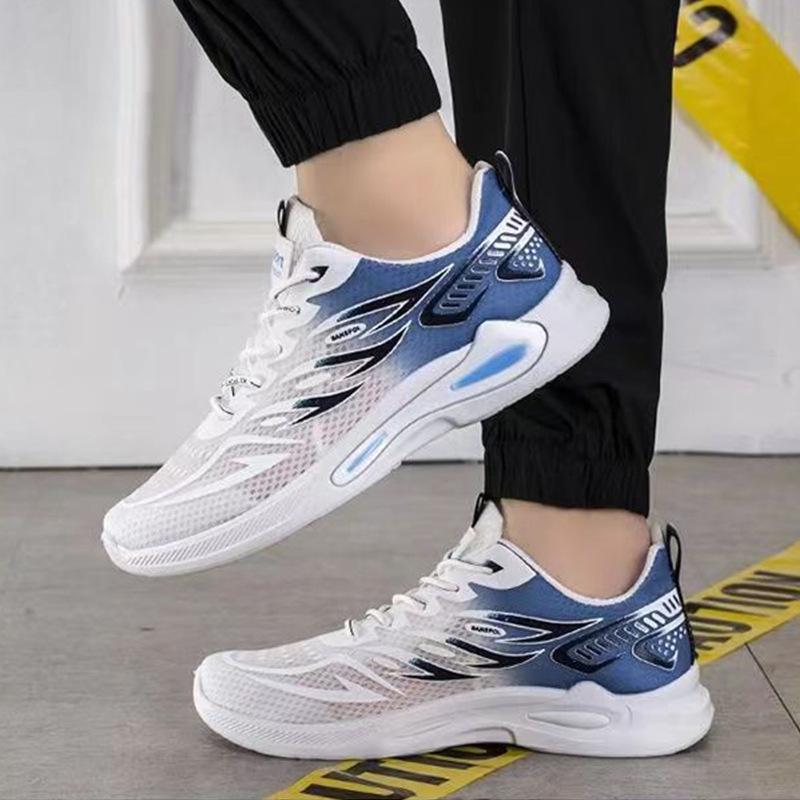 Breathable Flying Woven Fish Mesh Shoes for Students In Spring and Summer. Running, Leisure, Trendy and Versatile Sports Shoes for Men