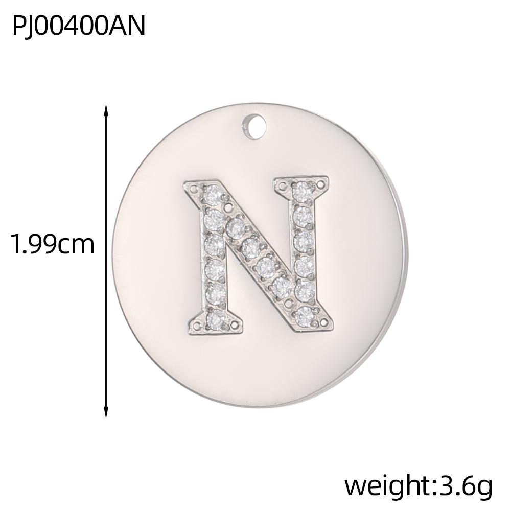 CARLIDANA Initial Alphabet Charms Gold Plated High Quality Stainless Steel Chunky Bubble 26 Letter Pattern Pendant Gift Jewelry