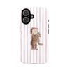 Luxury Clmj Cute Monkey Curious George Phone Case for iPhone 17 16 15 14 13 12 11 X XS Air Pro Max Plus Double-layer Back Cover
