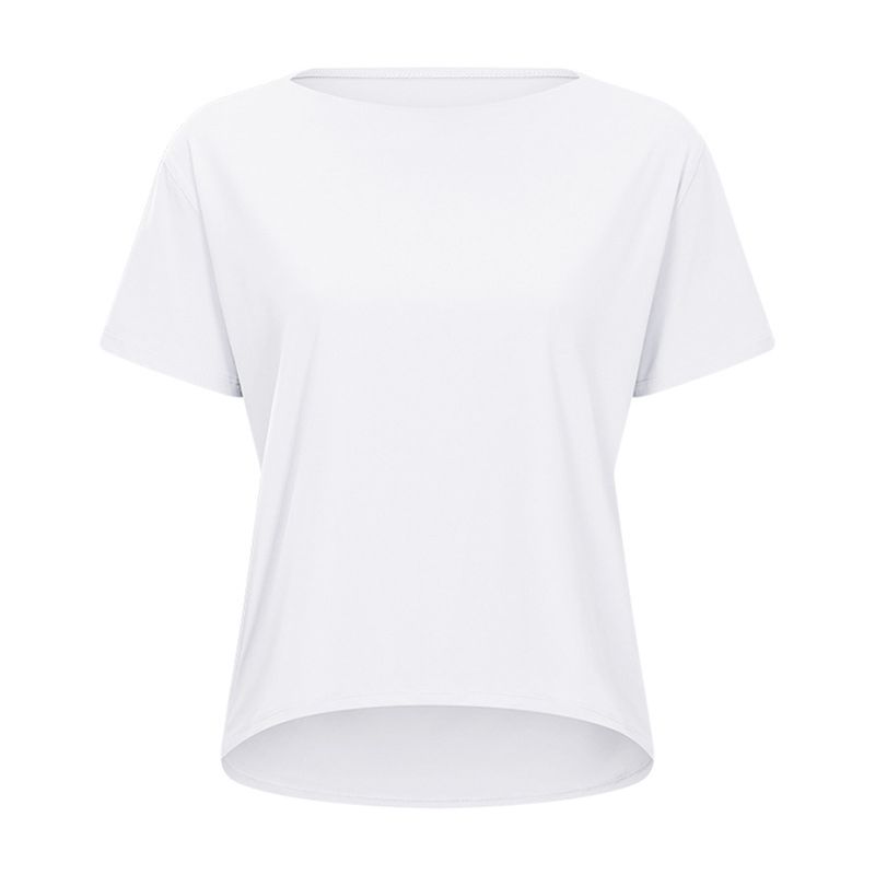 

Original Yoga Clothes Short-Sleeved T-shirt Women s Summer Thin Quick-Drying Loose Plus Size Sports Fitness Clothes Tops Women s Ins White 10