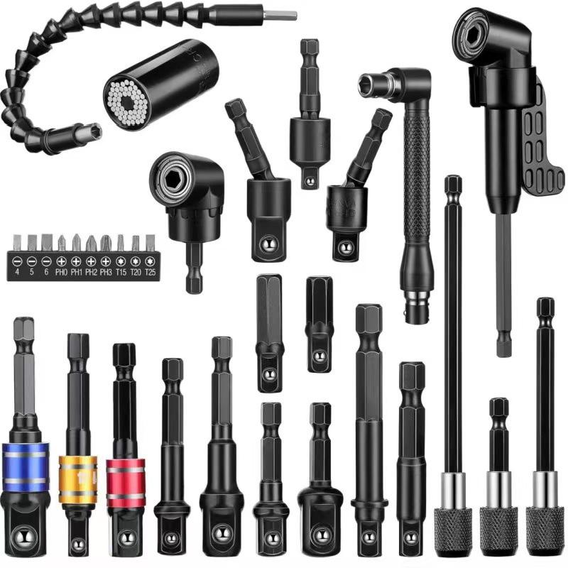 105° Screwdriver Bit & 360° Universal Joint Extension Rod with Colored Steel Ball Joint