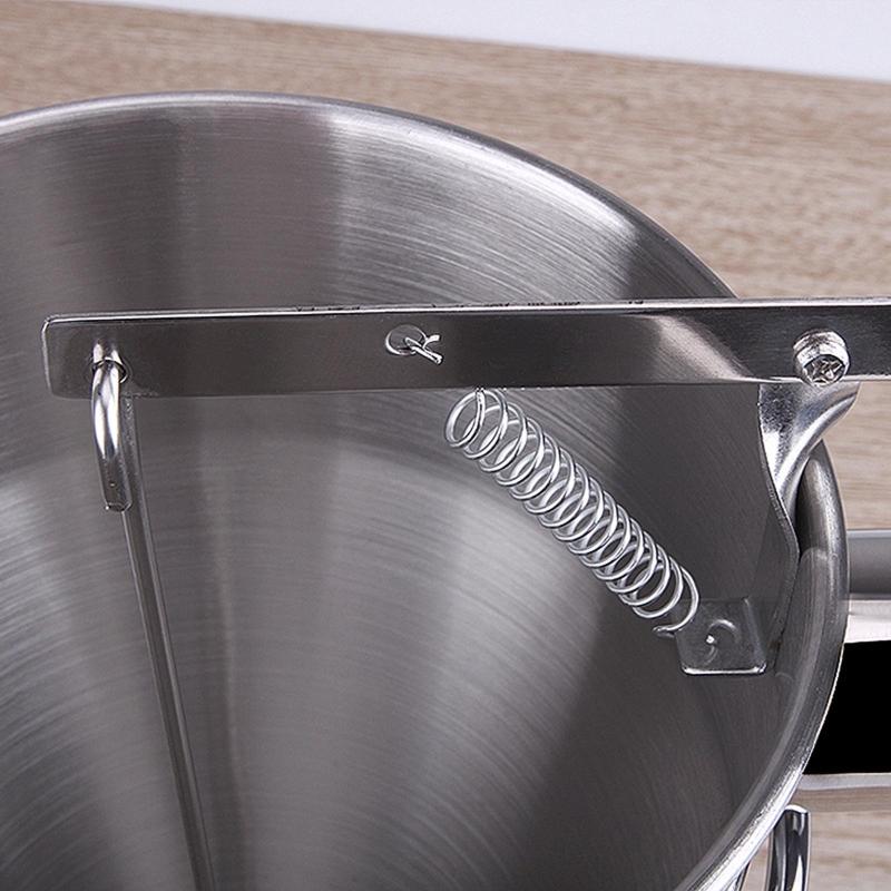 Stainless Steel Piston Funnels Octopus Balls Gadgets with Rack Batter Dispensers Cake Decorating Tools Funnel Dispensers