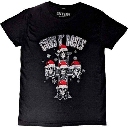 Guns N Roses Christmas Skulls T-shirt S