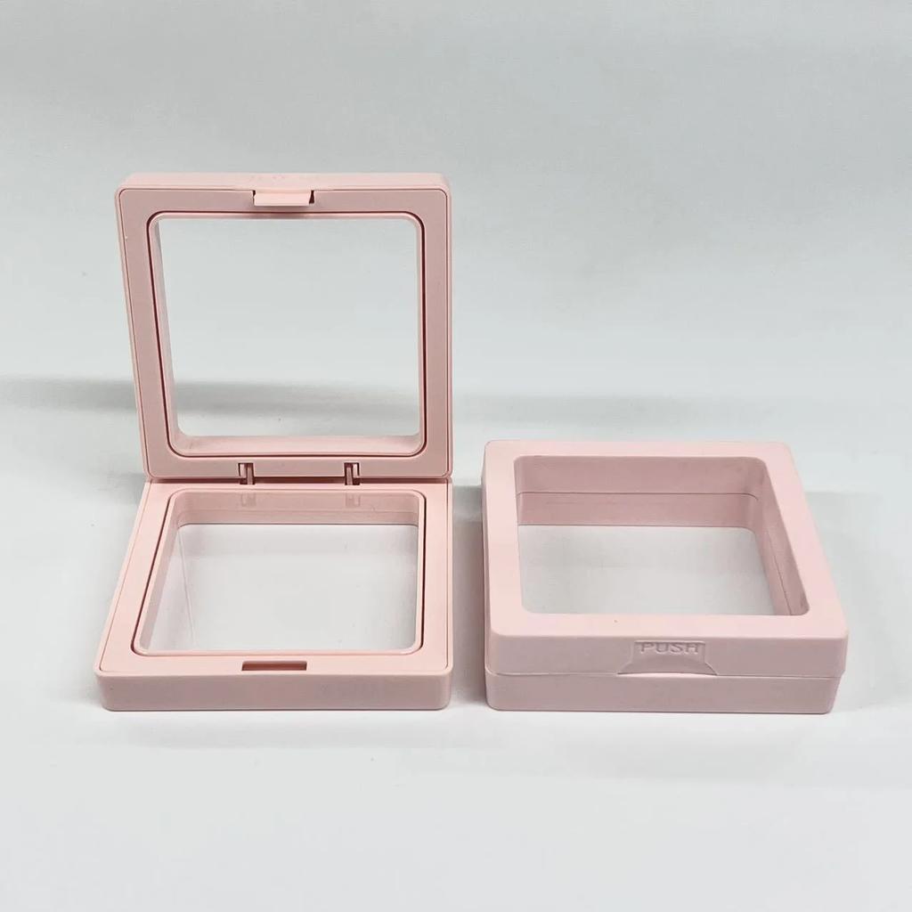 10pcs Transparent Floating Display Box Plastic Film Jewelry Packaging Box Jewelry Necklace Ring and Collectible Storage Box