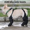 Dog Boots Leggings Adjustable Waterproof Fabric Dog Shoes with Rubber Nonslip Soles for Winter Snowy Day Outdoor Walking