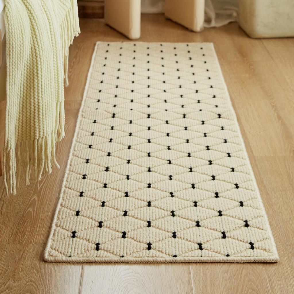 Tapis épais antidérapant en polypropylène pour table de chevet de chambre nordique moderne