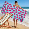 Pink Cherry Pattern Beach Towel Beach towel quick-drying for travel outdoor sports jogging beach and swimming