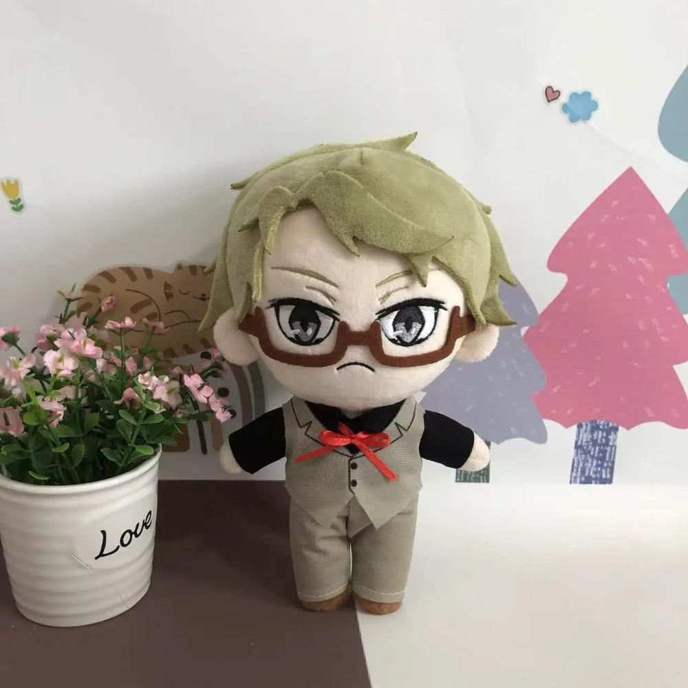 Anime Bungou Stray Dogs Dostoyevsky Plush Doll Toy Osamu Dazai Nakahara Chuya Cute Soft Stuffed Pillow Birthday Gift 20cm
