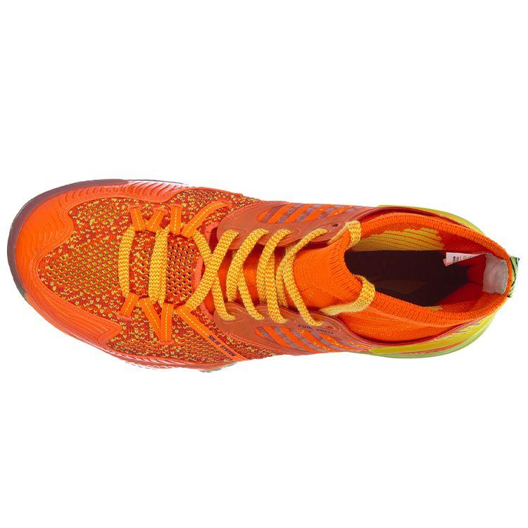 Li Ning Ranger Chameleon Sockenüberzug Stoßdämpfung Rebound High-Top Badmintonschuhe Unisex Schuhe Fluoreszierend-Orange AYAM009-4
