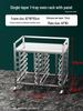 Stainless Steel Baking Tray Trolley: Multi-Tier Rack for Bread, Cake, and Oven Sheets.