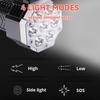 Lanterne LED Reîncărcabile de Mare Putere 7LED Torță de Camping cu Lumină Laterală COB Iluminat Exterior Ușor Material ABS