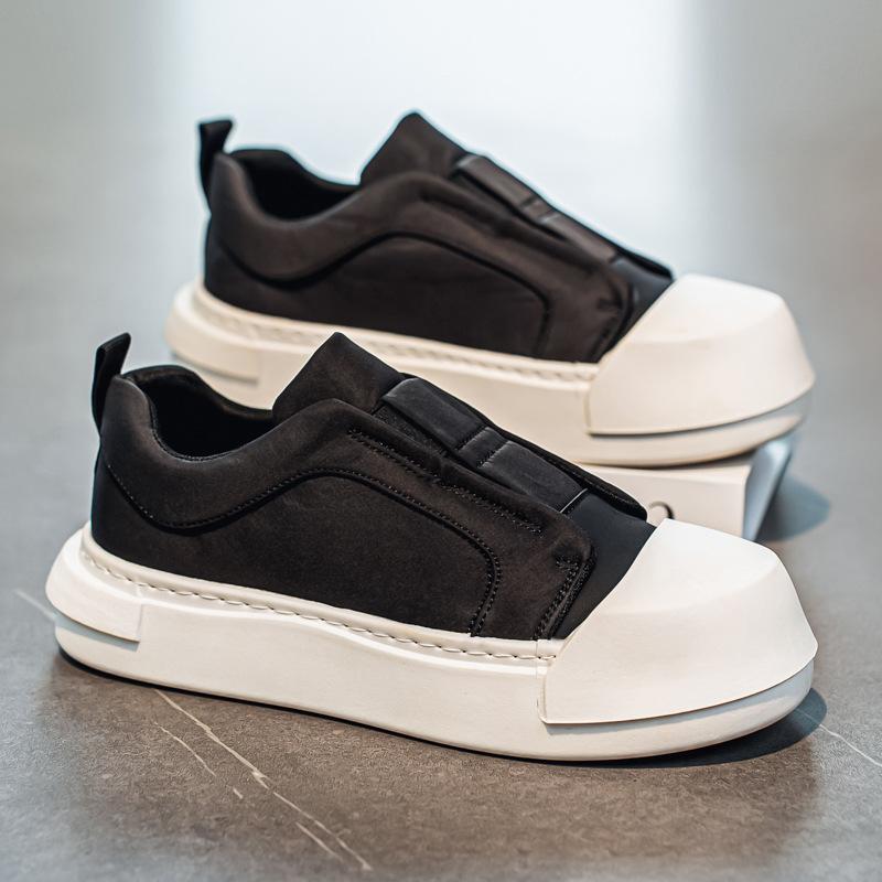 Board shoes men's new fashionable versatile big head shoes lazy one-pedal cloth shoes trendy explosive casual shoes bread shoes