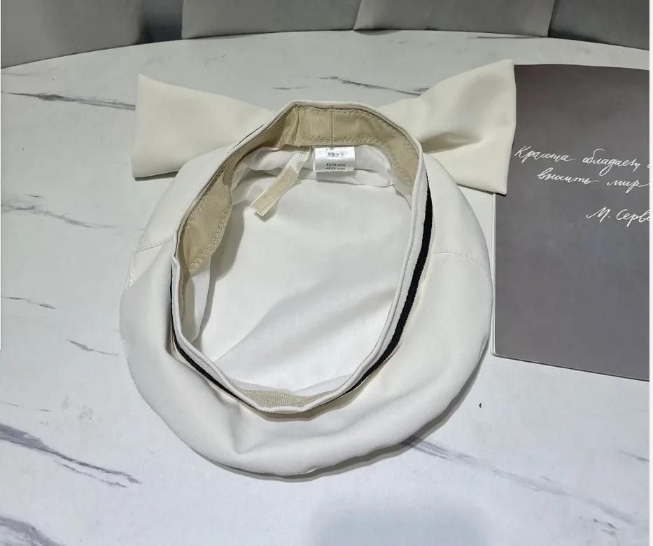 Japanese Sweet Cute Bow Beret Female Summer Sunshade Sailor Hat Student Retro College Style Painter Hat