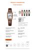 Gedi Women's Classic Roman Numeral Square Watch with Soft Genuine Leather Strap - Waterproof and Retro Style