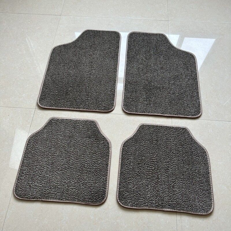 Suede Car Foot Mat Universal Floor Mat Surrounded by Protective Pad Carpet Car Foot Mat Wear-Resistant Non-Slip Mat Flame Retardant Mat