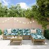 VidaXL Garden Lounge Set 7 pcs, Sofas with Footrest, Furniture Set with Coffee Table Patio Terrace, Rustic, Wood 3186444