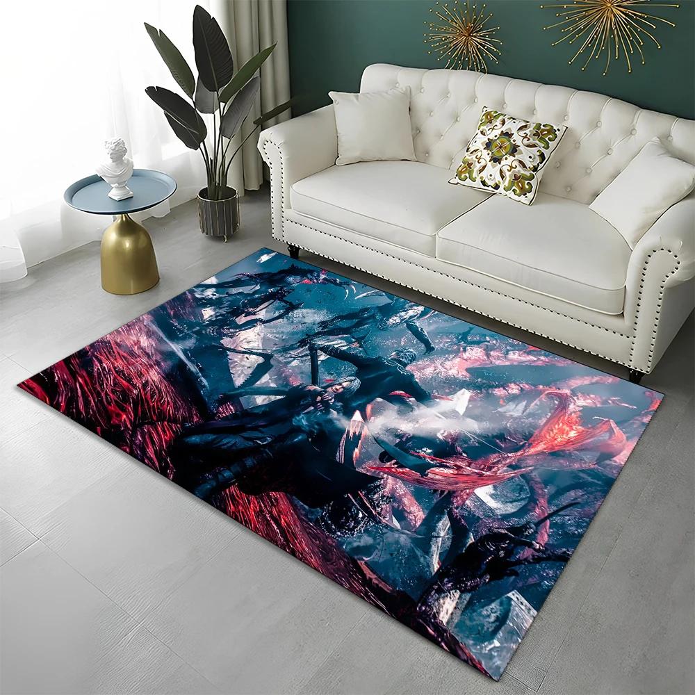DMC Game D-Devil May Cry Gamer Carpet Rug for Home Living Room Bedroom Sofa Doormat Decor,kid play Area Rug Non-slip Floor Mat