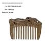 Green Sandalwood Carved Portable Scalp Massage Comb for Women