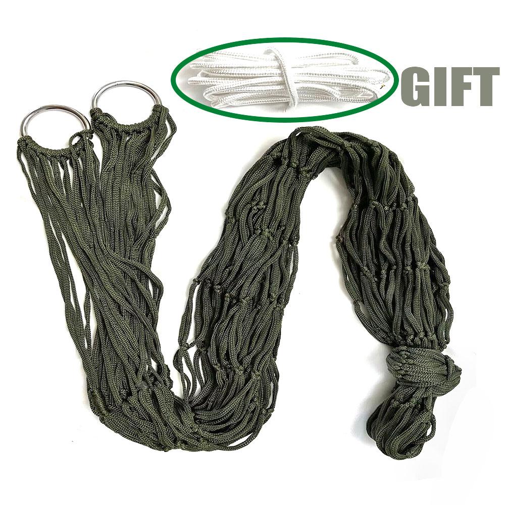 230x80cm Single Nylon Net Hammock Swing Hanging Sleeping Bed Chair Lightweight Premium Quality Hammock for Travel Camping