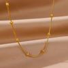 Simple Round Bead Snake Bone Chain Necklace Female Collarbone Chain Titanium Steel Color-preserving Jewelry Hot-selling
