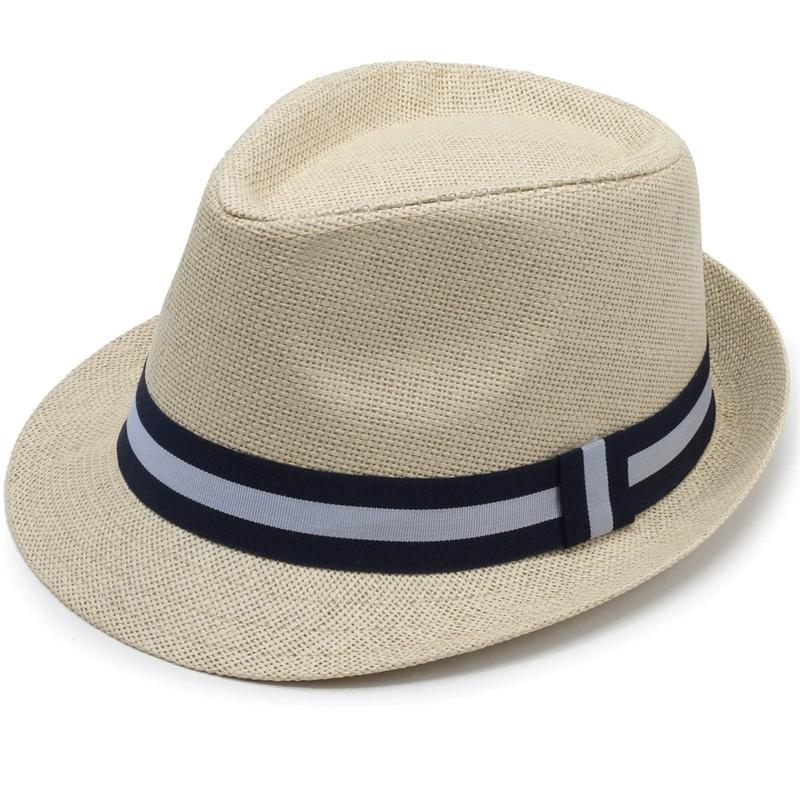 Letní slaměný klobouk na ochranu před sluncem Plážový klobouk proti slunci Pánský univerzální klobouk Jazz styl Britský styl Horký prodejní klobouk proti slunci